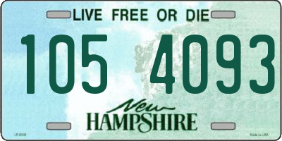 NH license plate 1054093