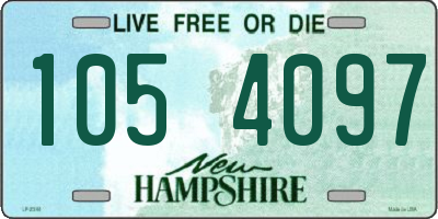 NH license plate 1054097
