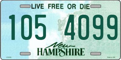 NH license plate 1054099