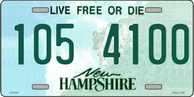 NH license plate 1054100