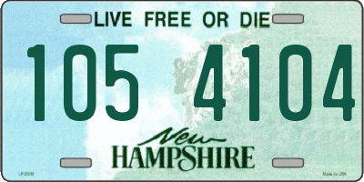 NH license plate 1054104