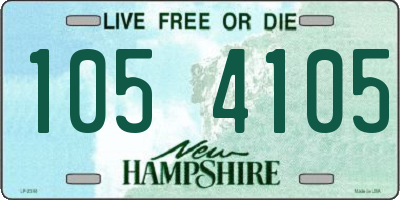NH license plate 1054105