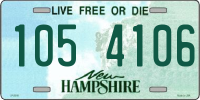 NH license plate 1054106