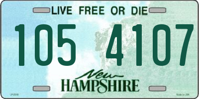 NH license plate 1054107