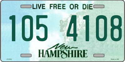 NH license plate 1054108