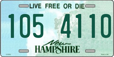 NH license plate 1054110