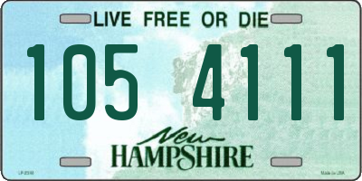 NH license plate 1054111