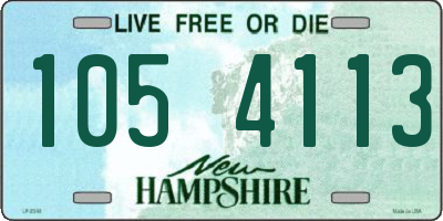NH license plate 1054113