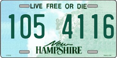 NH license plate 1054116