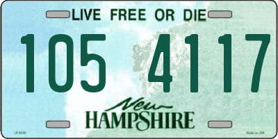 NH license plate 1054117