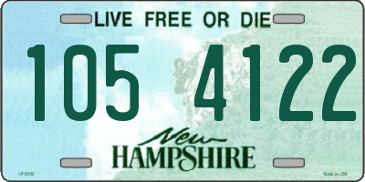 NH license plate 1054122