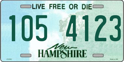 NH license plate 1054123