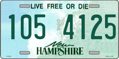 NH license plate 1054125