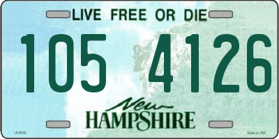 NH license plate 1054126