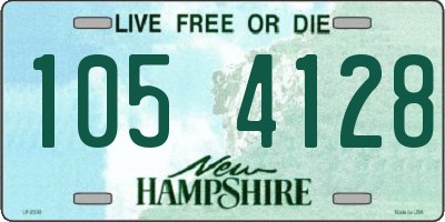 NH license plate 1054128