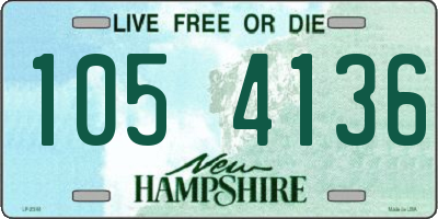 NH license plate 1054136