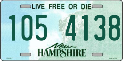 NH license plate 1054138