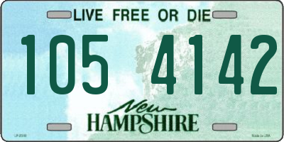 NH license plate 1054142