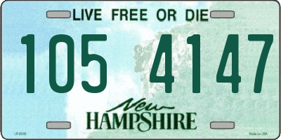 NH license plate 1054147
