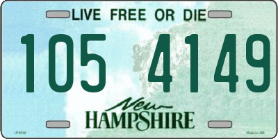 NH license plate 1054149