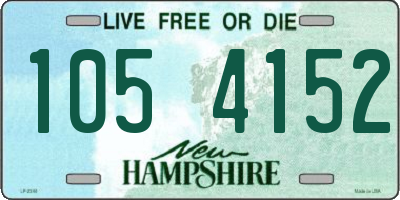 NH license plate 1054152