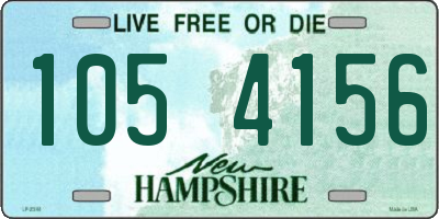 NH license plate 1054156