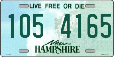 NH license plate 1054165