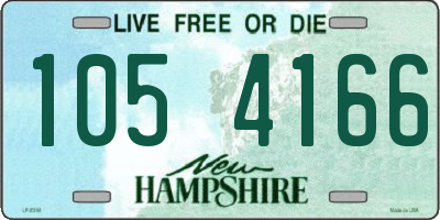 NH license plate 1054166