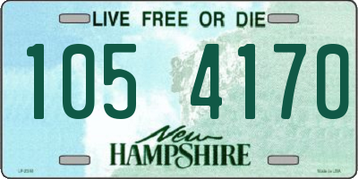 NH license plate 1054170