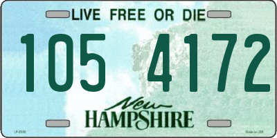 NH license plate 1054172