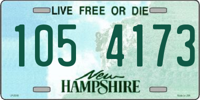 NH license plate 1054173