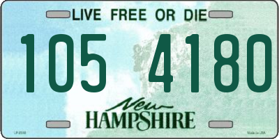 NH license plate 1054180