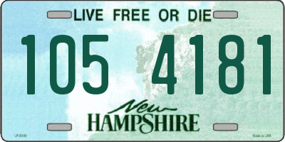 NH license plate 1054181
