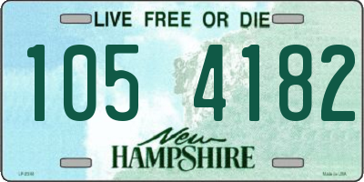 NH license plate 1054182