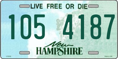 NH license plate 1054187