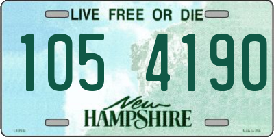 NH license plate 1054190