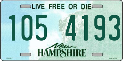 NH license plate 1054193