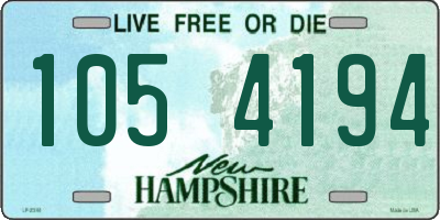 NH license plate 1054194