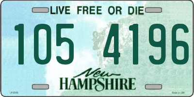 NH license plate 1054196