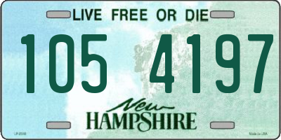 NH license plate 1054197