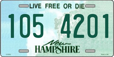 NH license plate 1054201