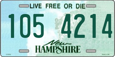 NH license plate 1054214