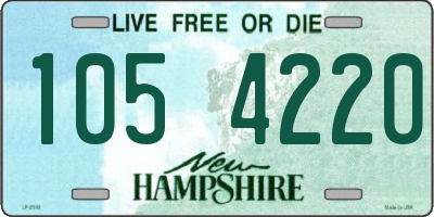 NH license plate 1054220