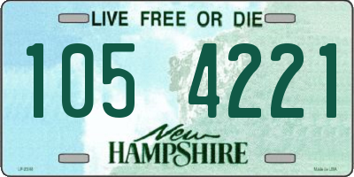 NH license plate 1054221