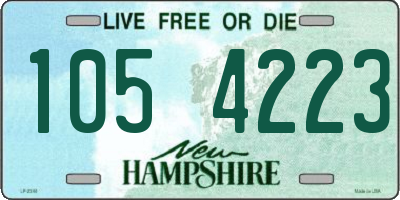NH license plate 1054223