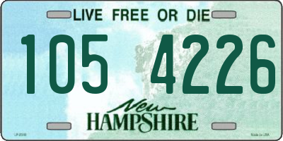 NH license plate 1054226