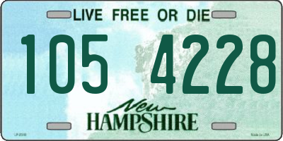 NH license plate 1054228
