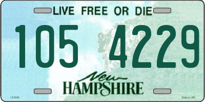 NH license plate 1054229