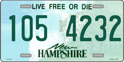 NH license plate 1054232