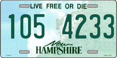 NH license plate 1054233